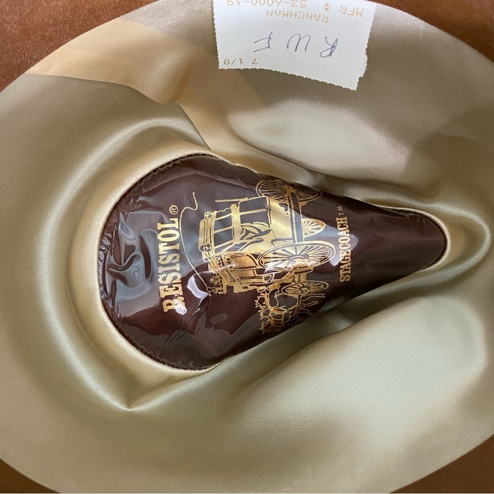 Tan Cowboy Hat with Braided Band - Picture 10 of 12